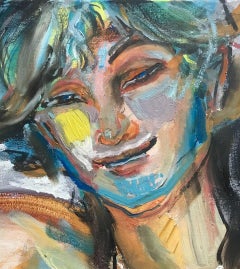 „Dreamer“ – Ölgemälde auf Leinwand, gerahmt, realistischer Stil, 21. Jahrhundert