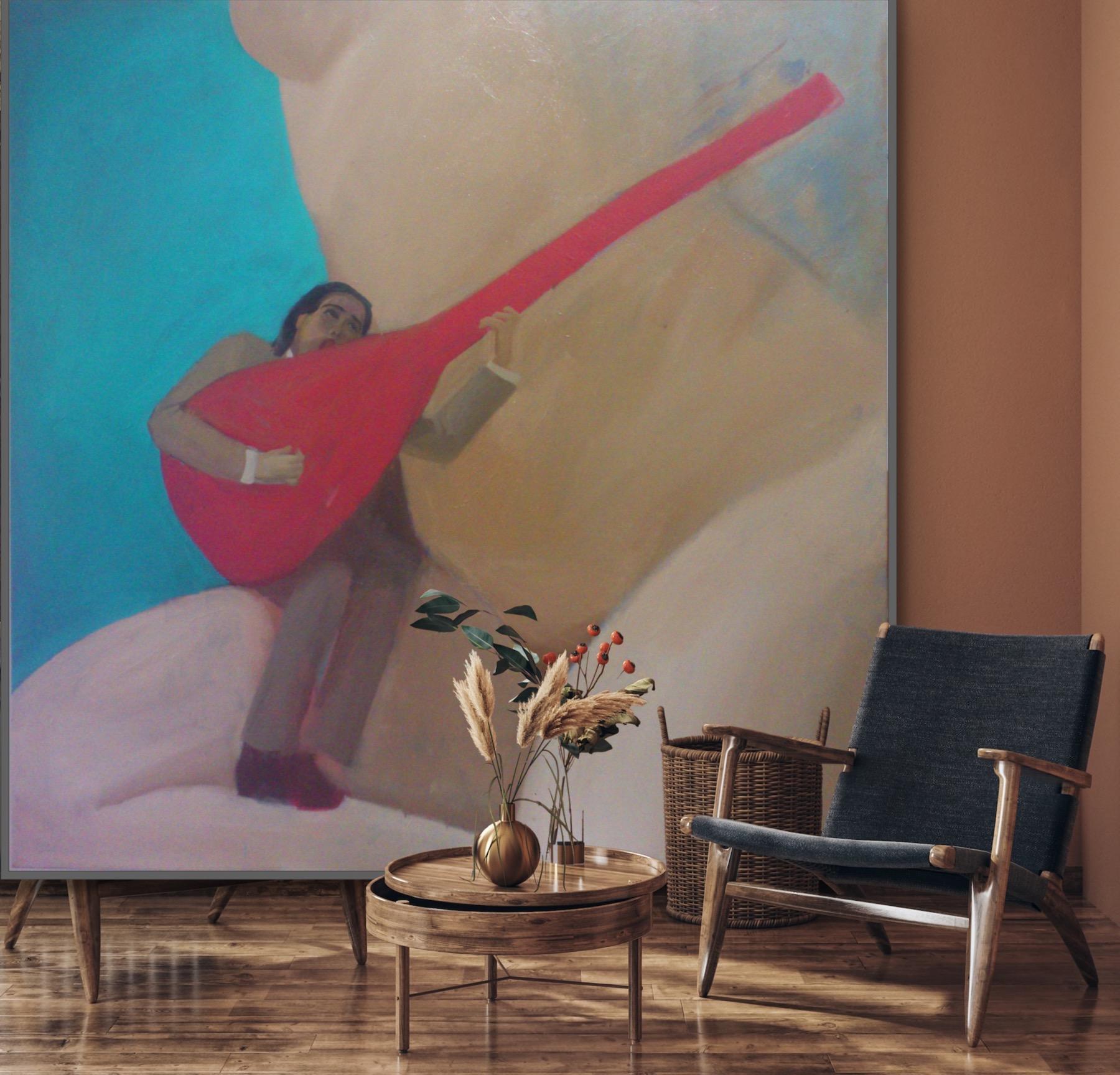 Anastasia Aureum Figurative Painting – Italienisches Lied