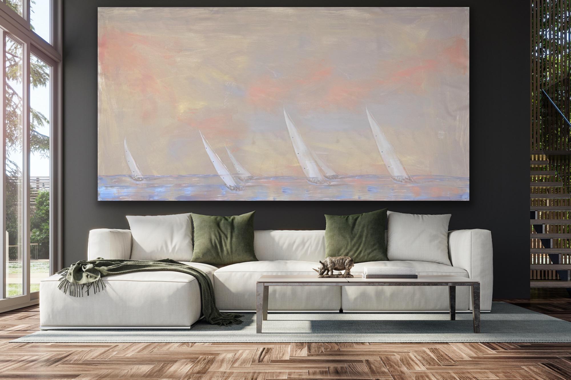 Abstract Painting Anastasia Aureum - paysage mer peinture Marin amoureux