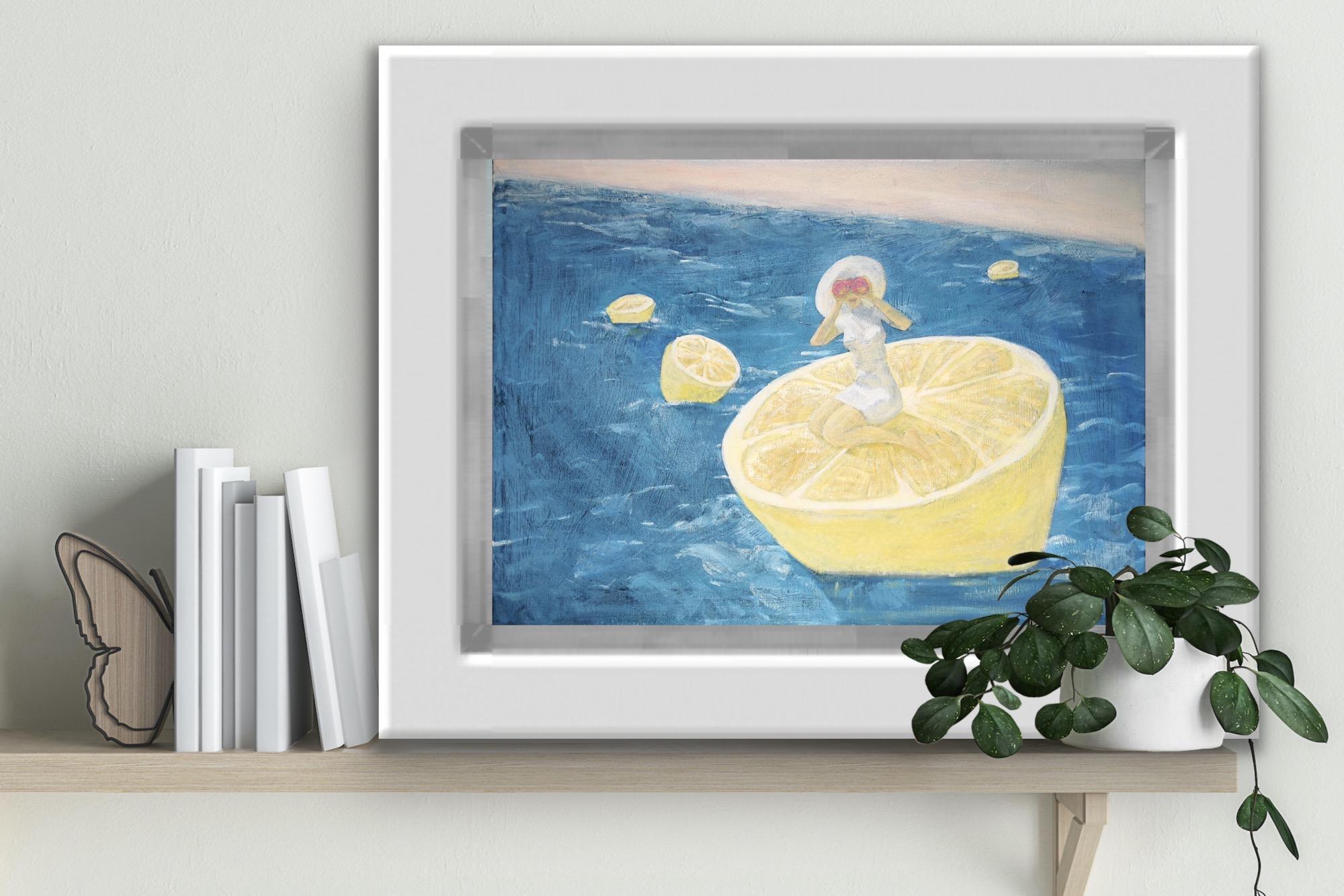 impresión de limón arte de cocina - Painting de Anastasia Aureum