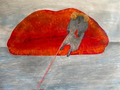 Love, red, lips, ram, sheep