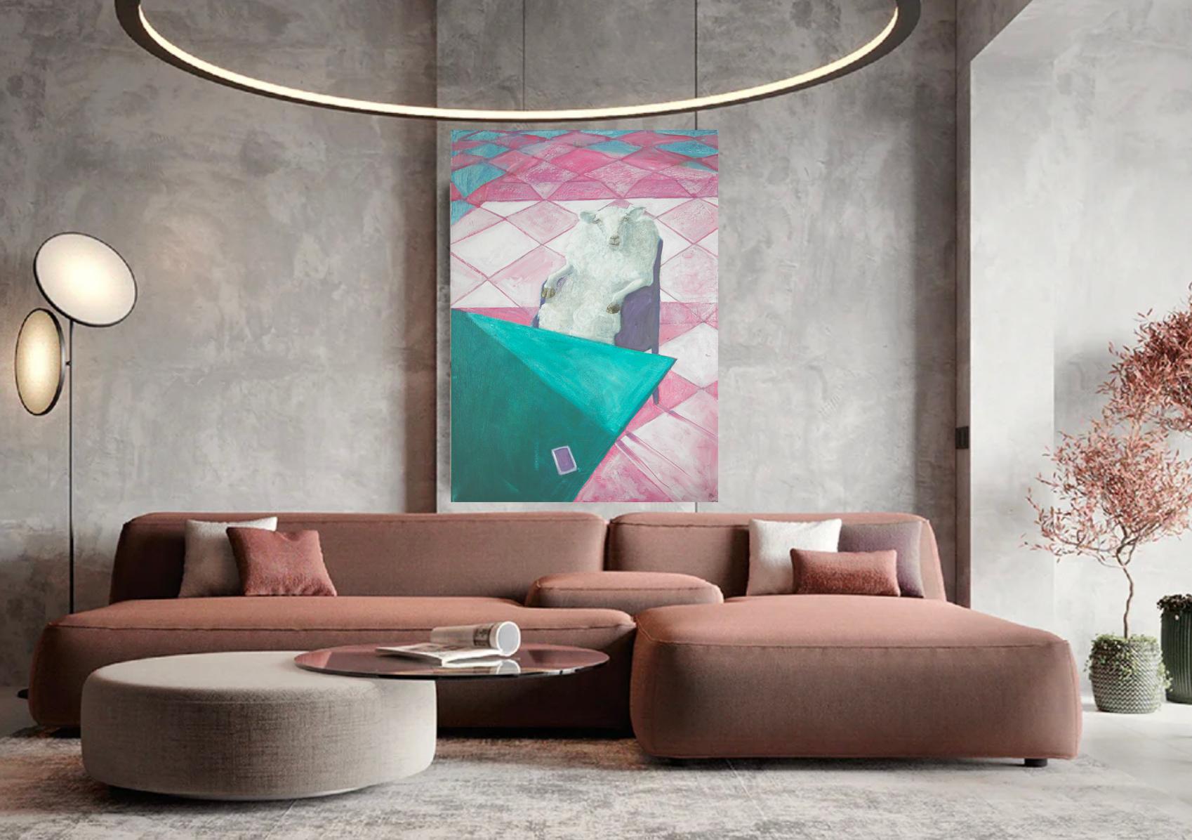 Mirror - Surrealist Painting by Anastasia Aureum