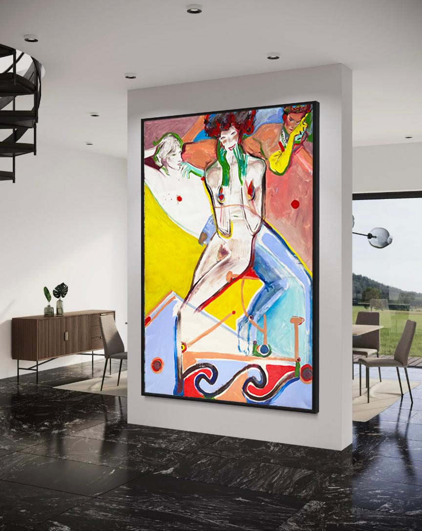 Geometry of Desire (Art nouveau), Painting, von Anastasia Aureum