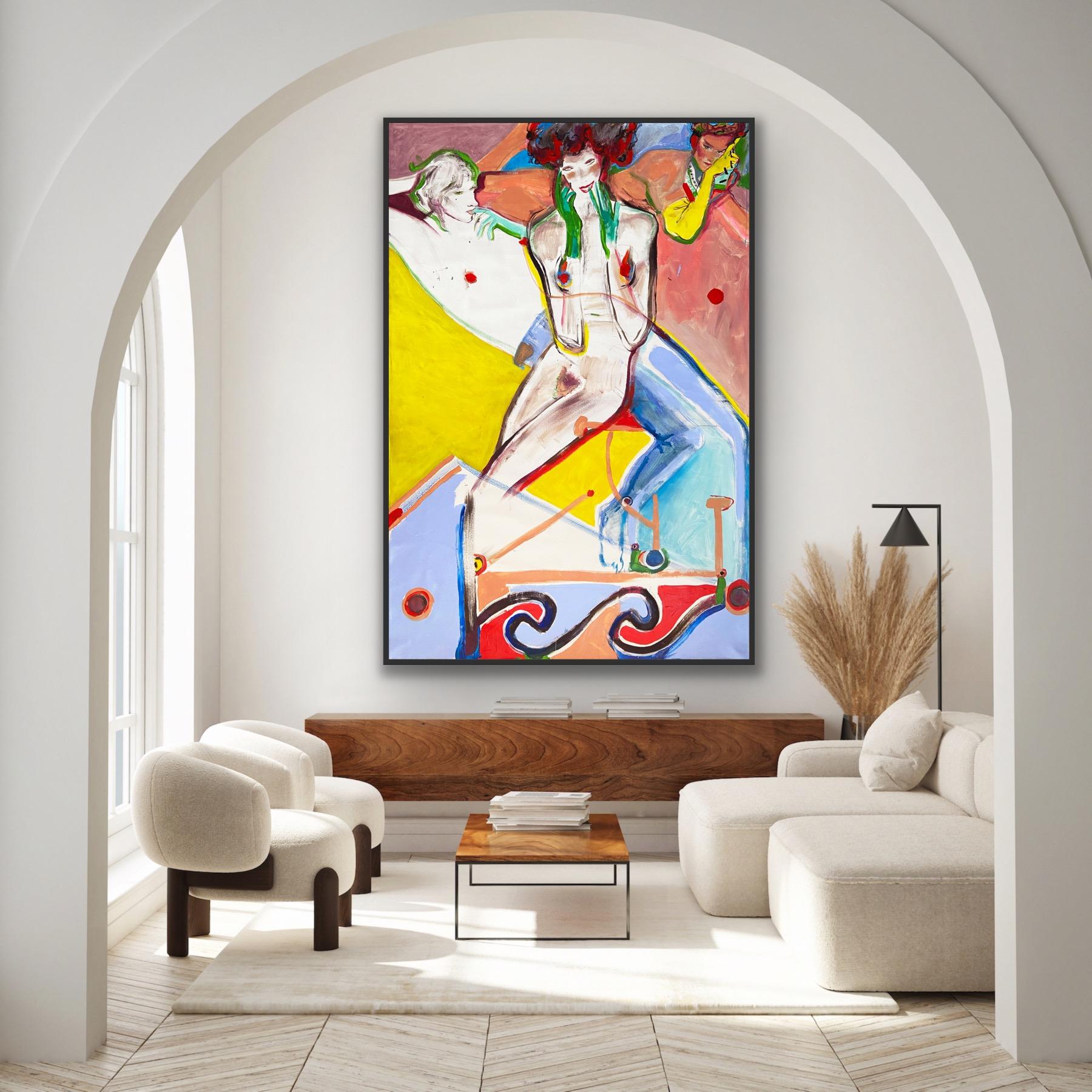 amantes - Nude Painting Beige de Anastasia Aureum
