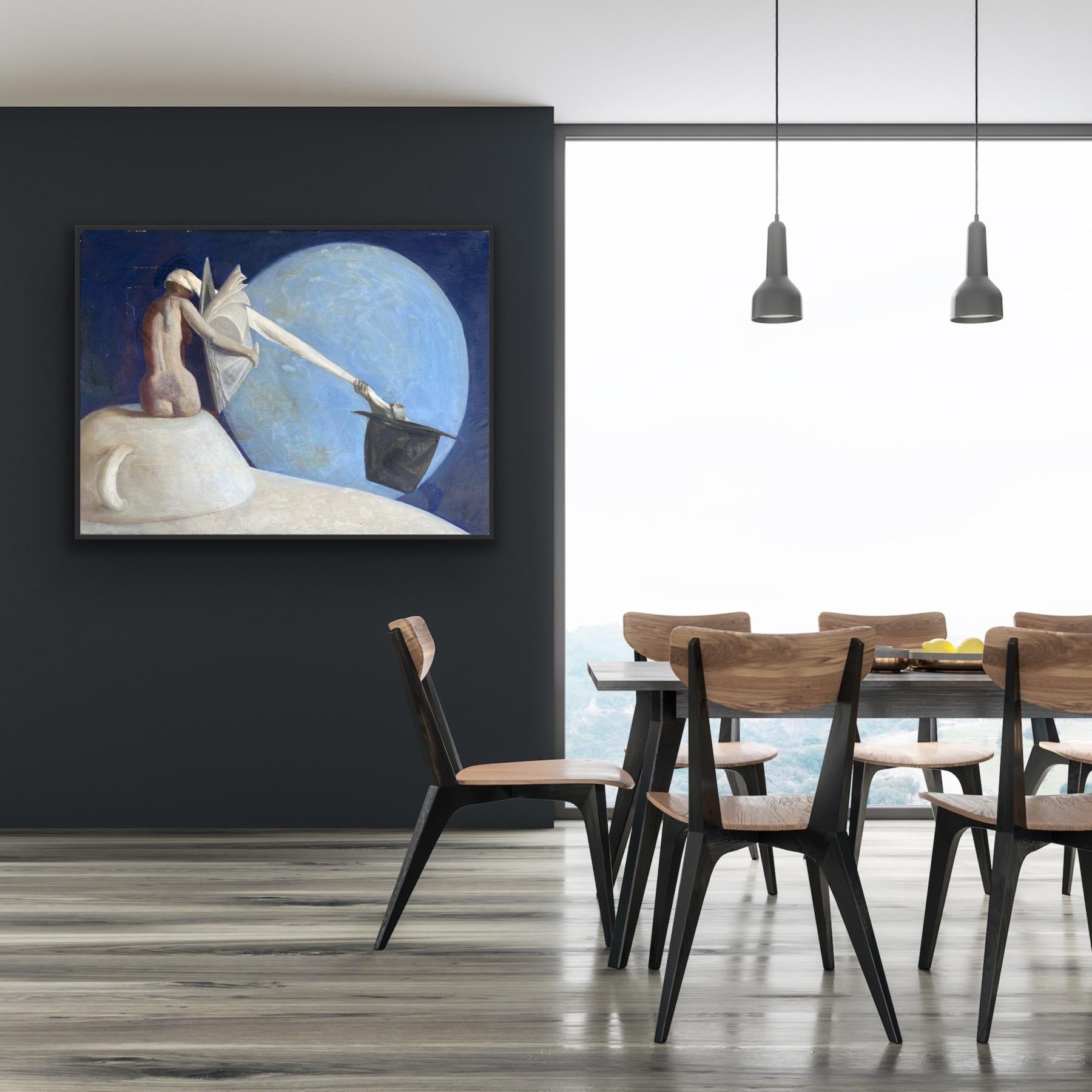 amanti - Figurative Painting Grigio di Anastasia Aureum