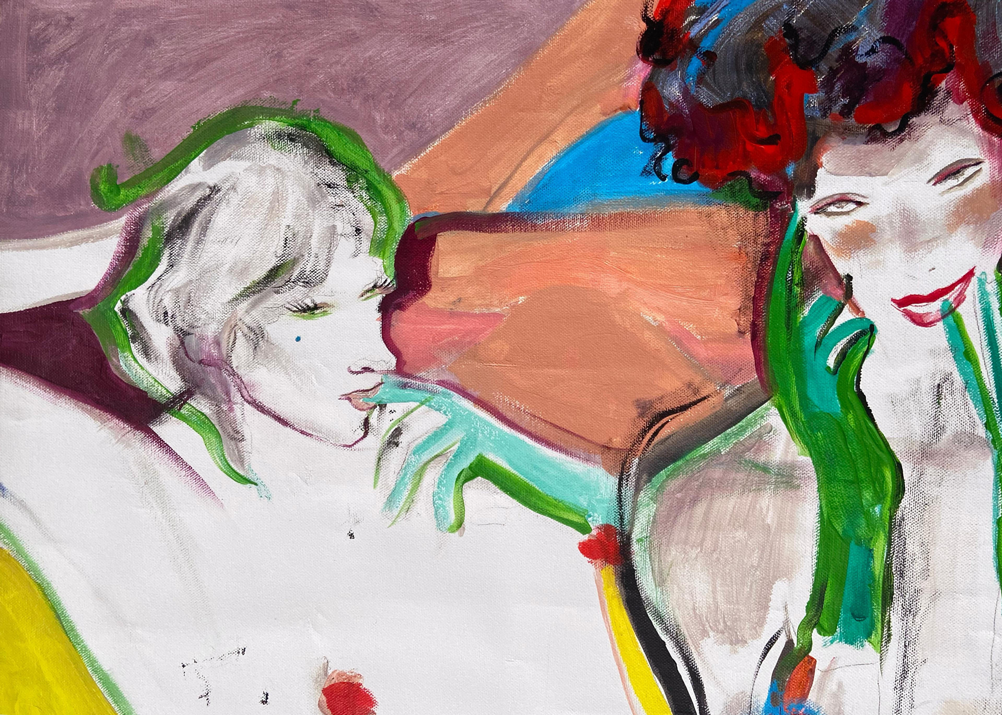 amanti (after) Egon Schiele Klimt vienna secessione in vendita 4