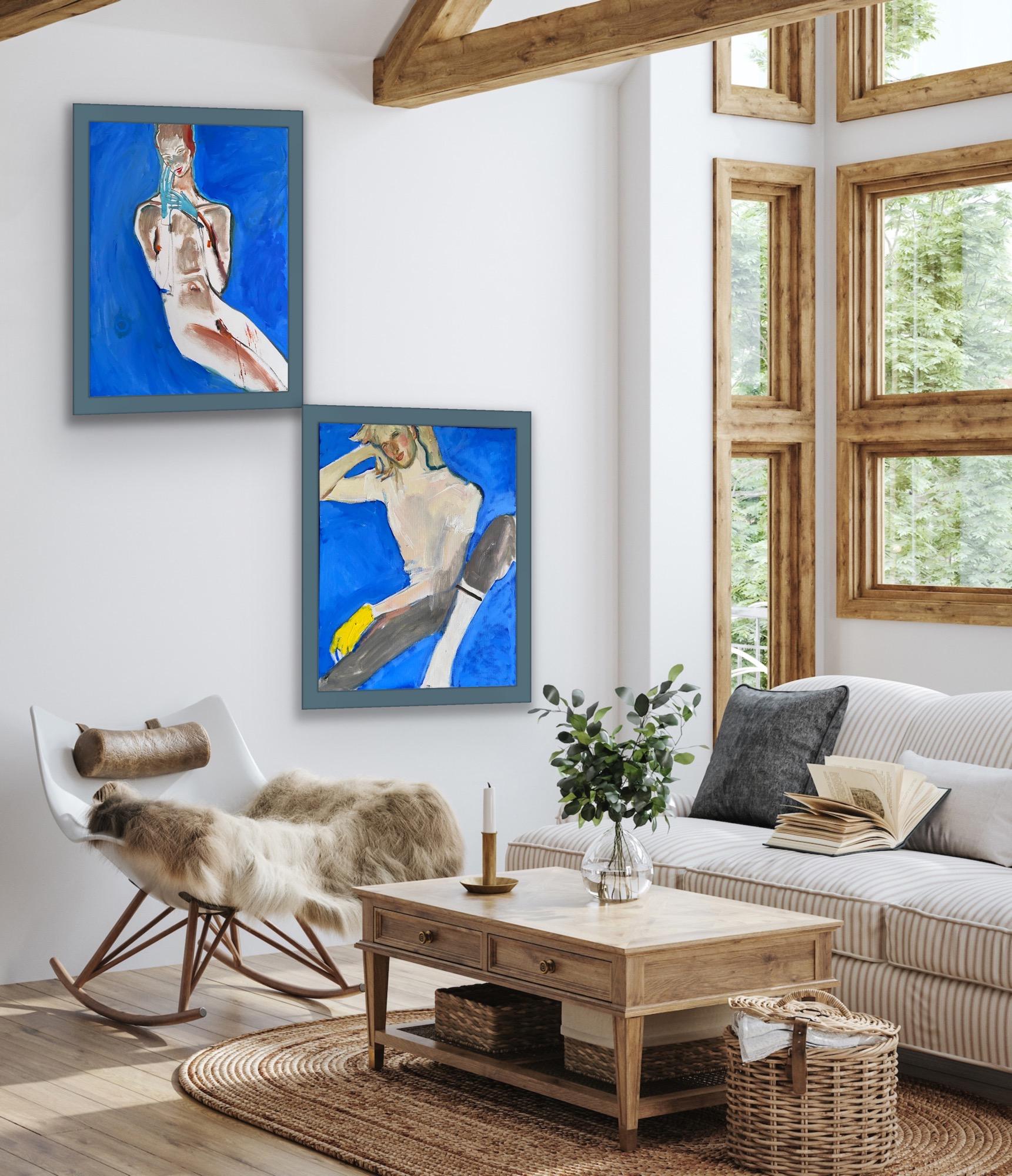 Lovers  nude erotic - Painting by Anastasia Aureum