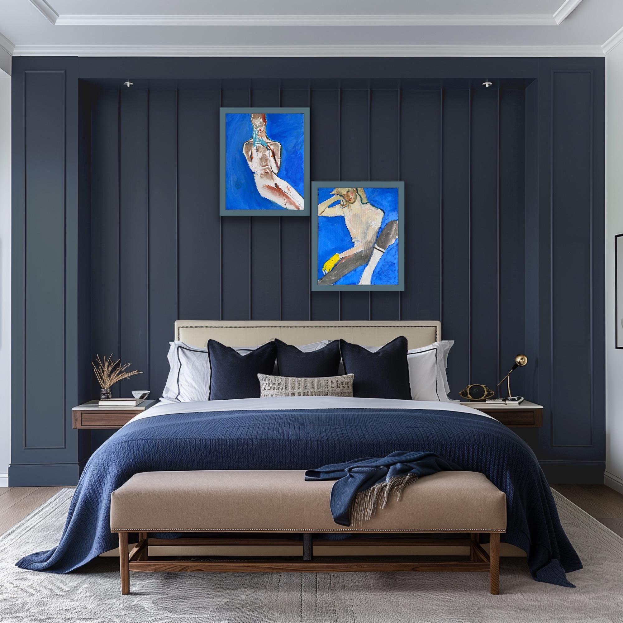 TWO  original oil paintings on canvas
hand signed

each canvas is 61x51x2cm
61x102x2cm both

ready to be hanged on the wall
coloured borders
NO frame is required if decide to hang it on the wall as it is .
