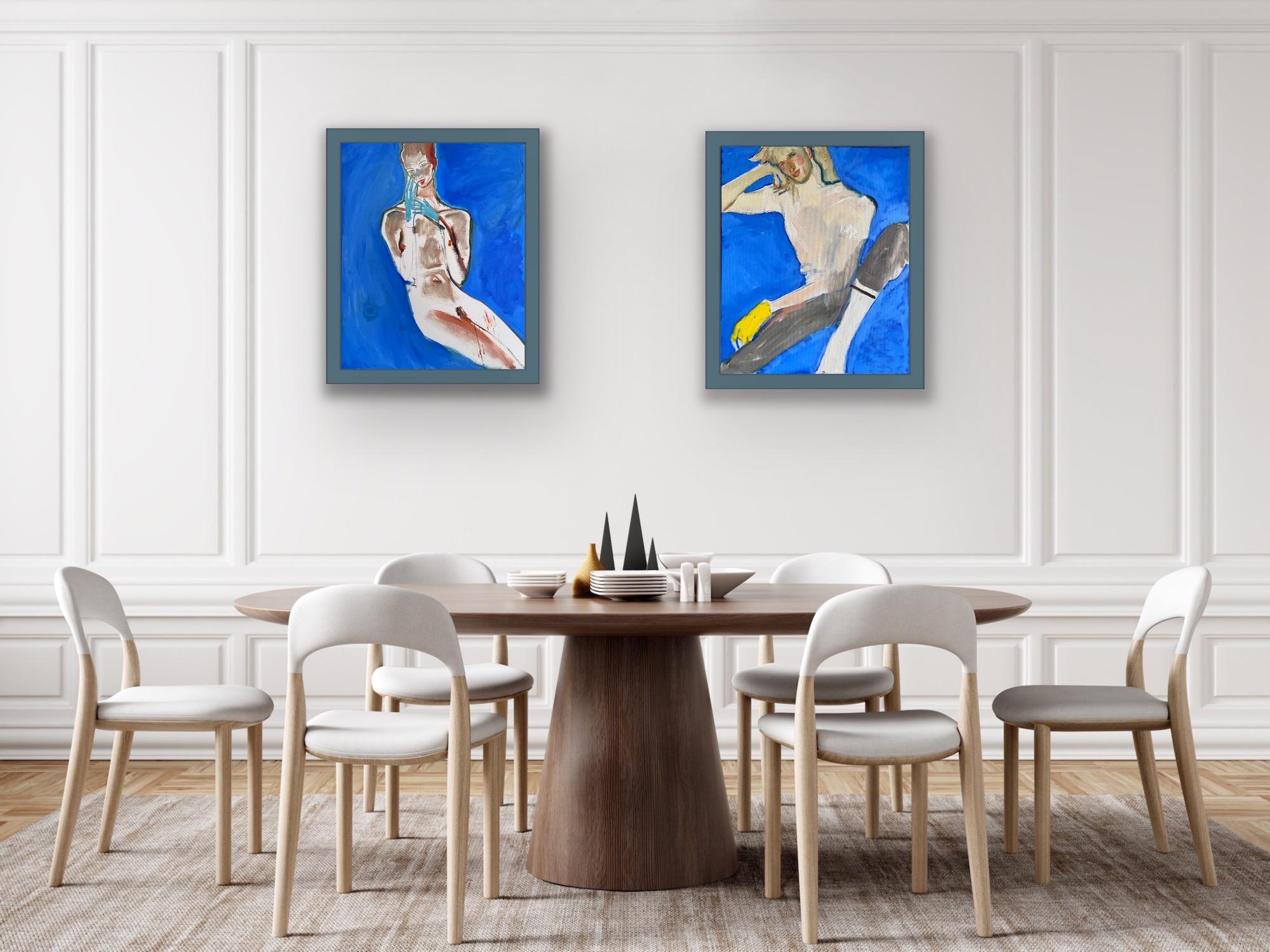 Liebende  nackte erotische Frau (Expressionismus), Painting, von Anastasia Aureum