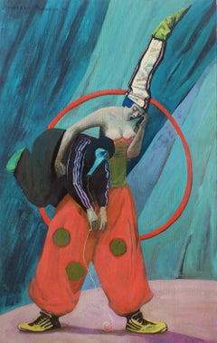 Surrealistisches Ölgemälde auf Leinwand mit dem Titel „Lovers“, gerahmt, 21. Jahrhundert