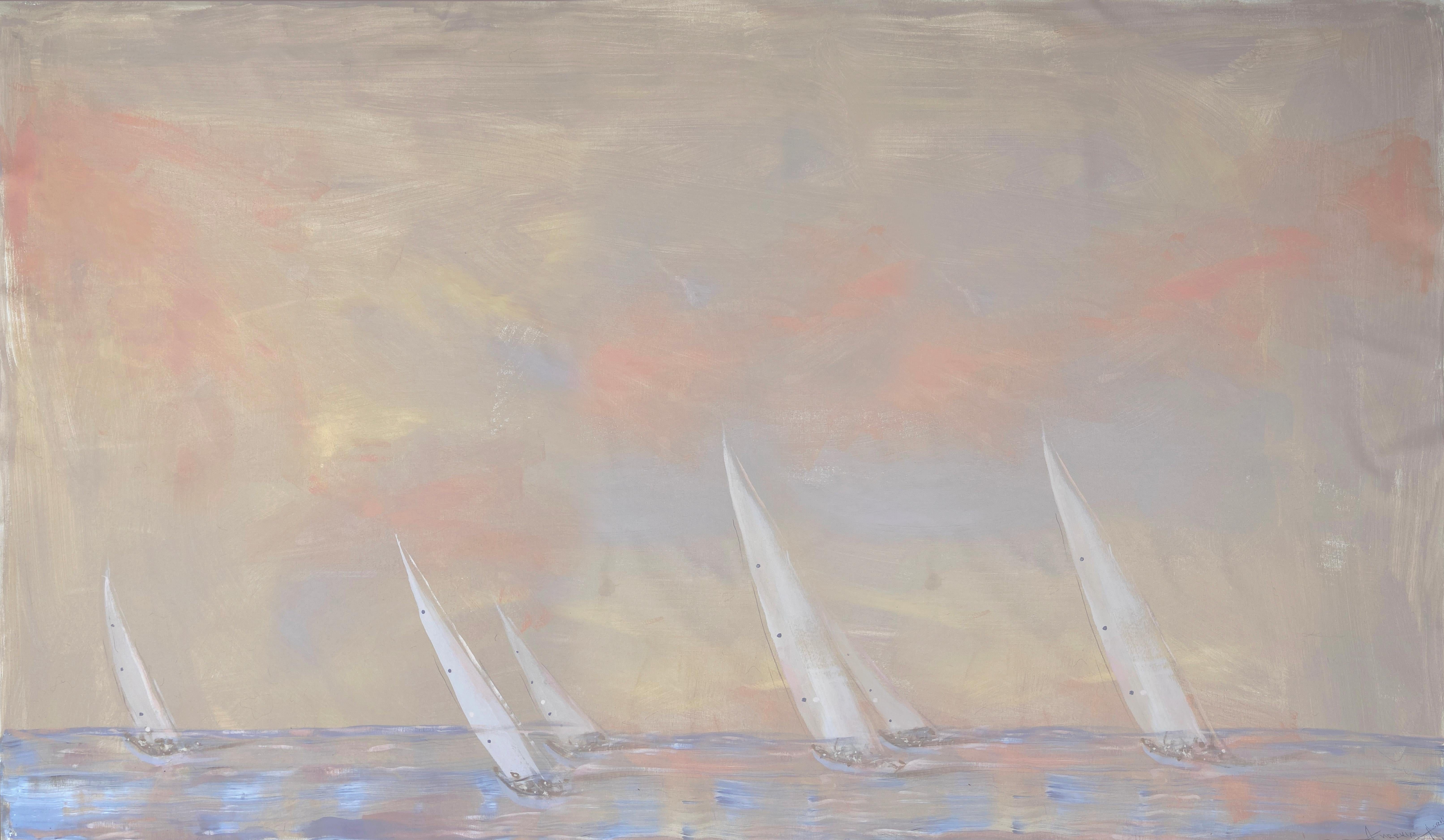 paysage mer peinture Marin amoureux en vente 8