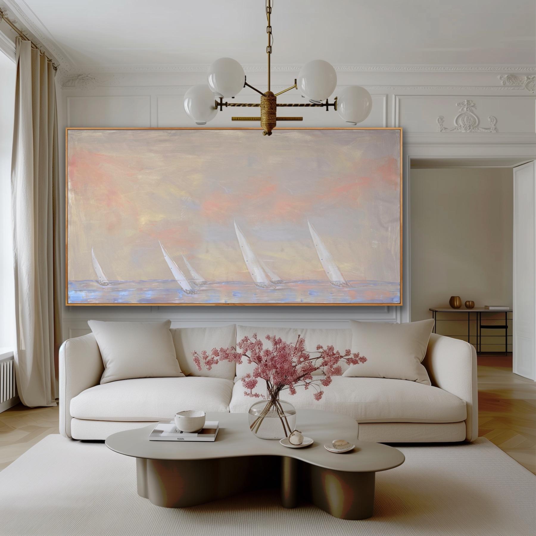 paysage mer peinture Marin amoureux en vente 1