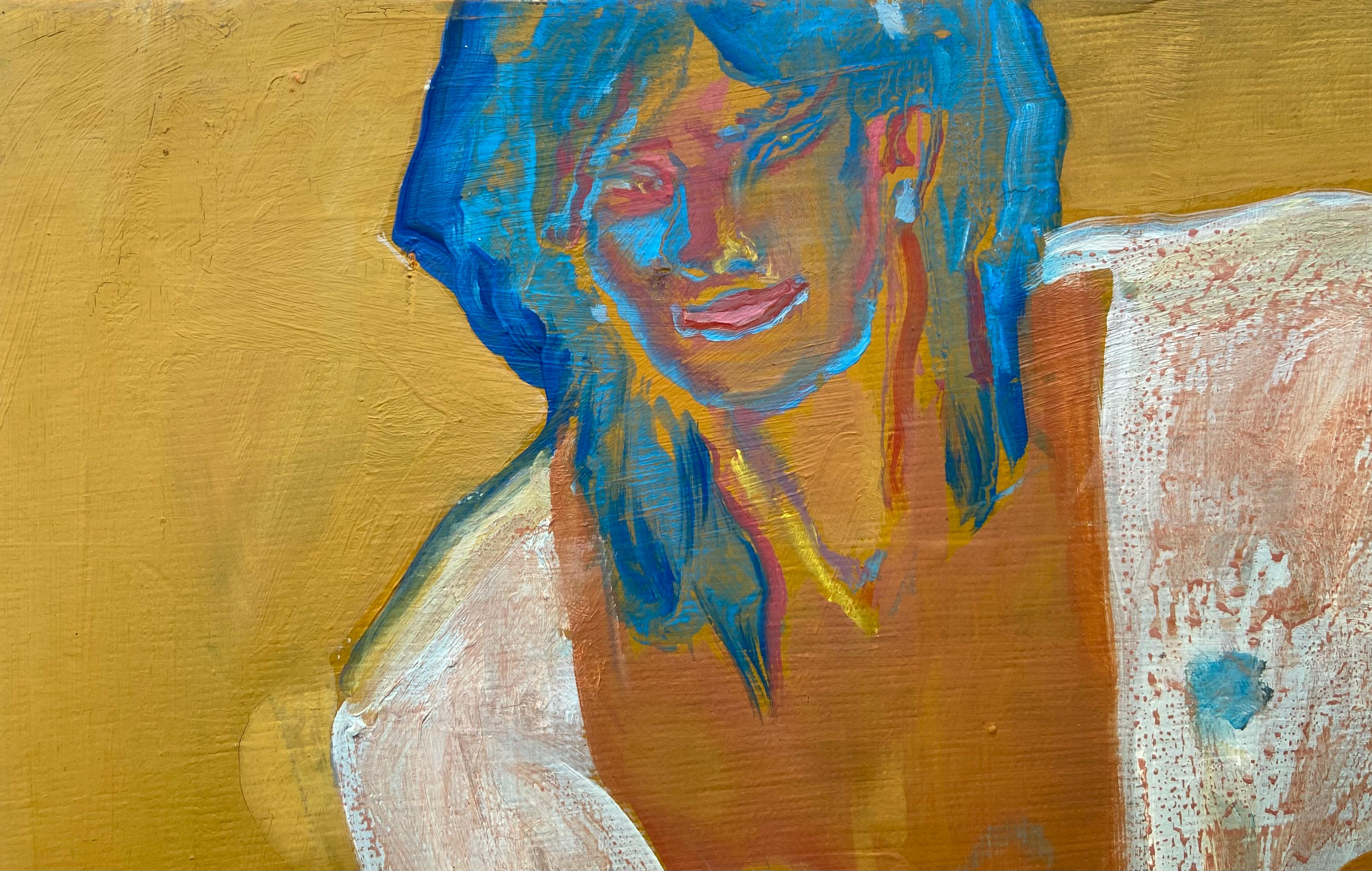 ritratto Boy Egon - Painting Espressionismo astratto di Anastasia Aureum