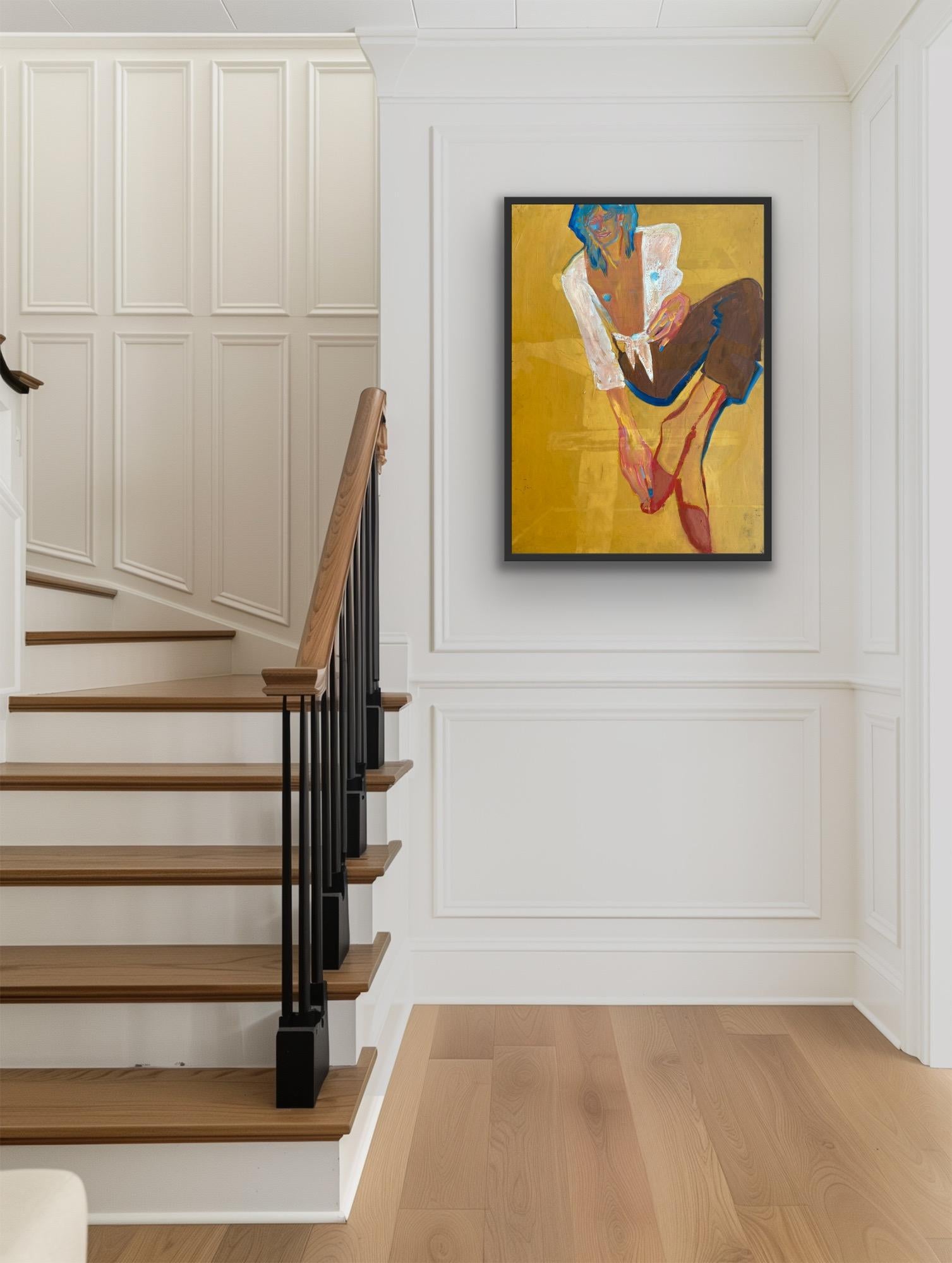 Porträt Junge Emu (Braun), Figurative Painting, von Anastasia Aureum