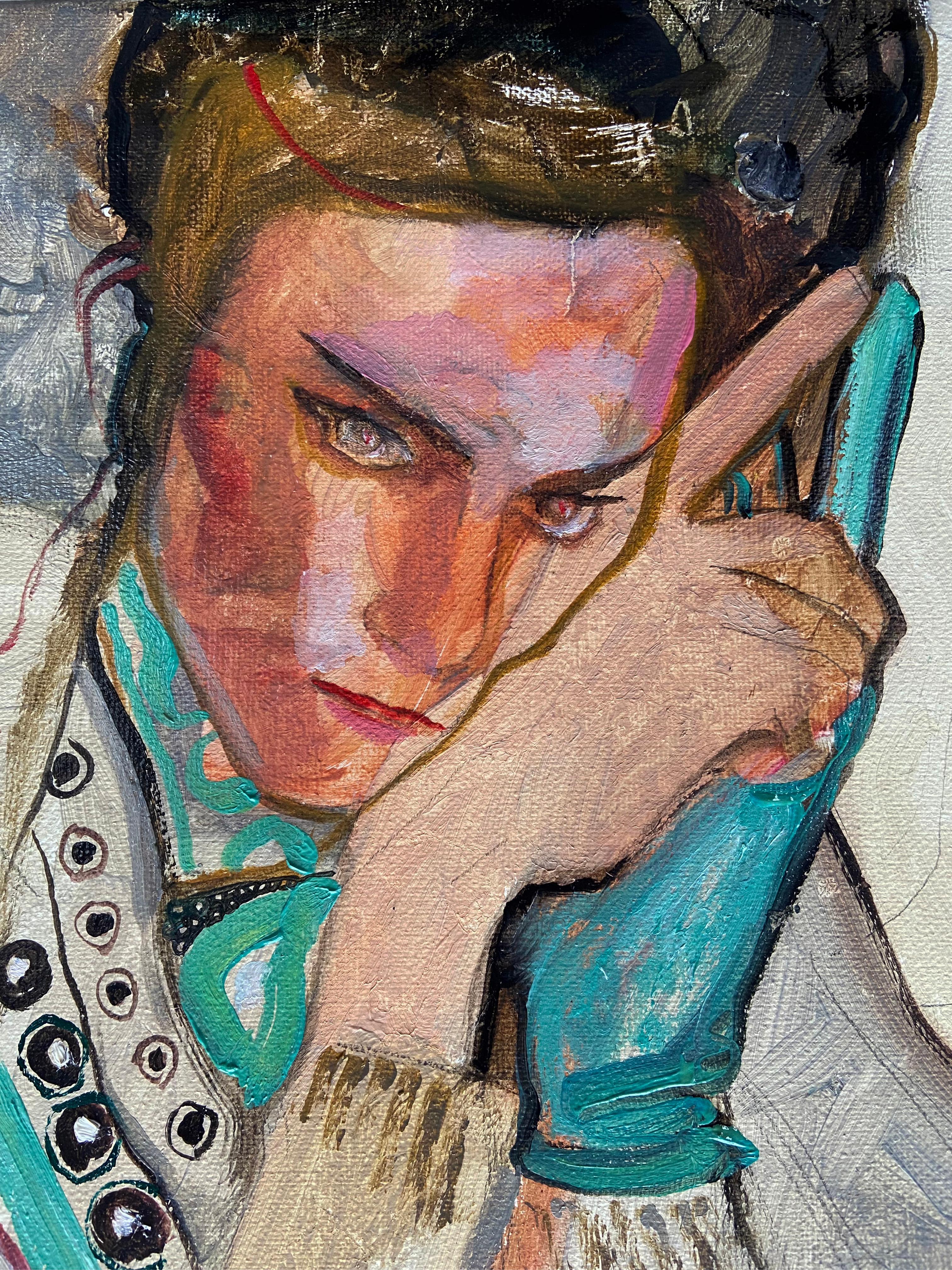 portrait - Art Nouveau Painting by Anastasia Aureum