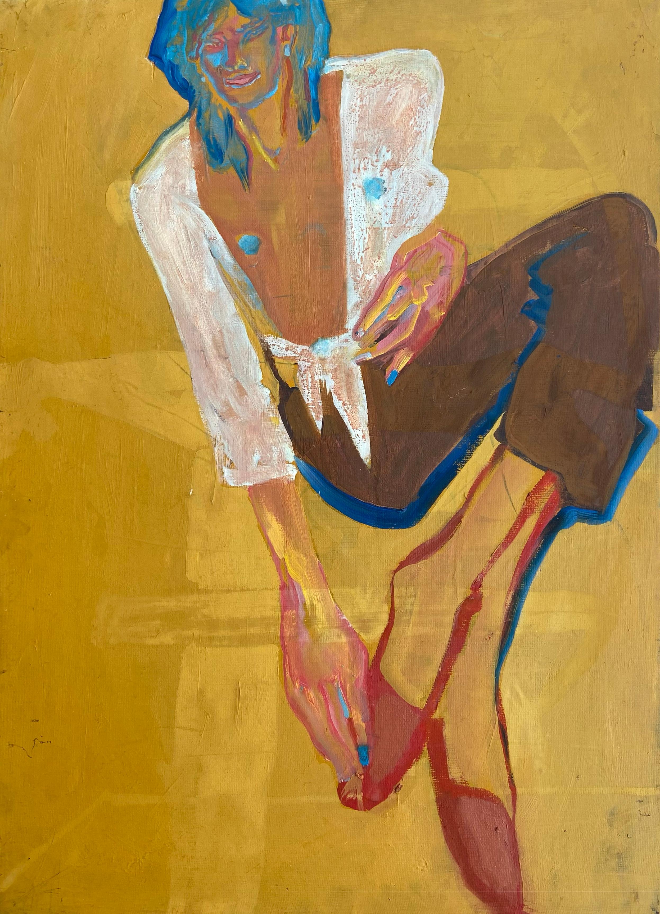 Anastasia Aureum Figurative Painting – Porträt des „Blue Boy“