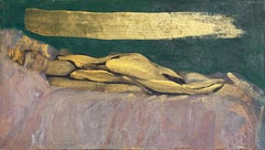 Ray, dipinto a olio contemporaneo su tela, firmato, senza cornice