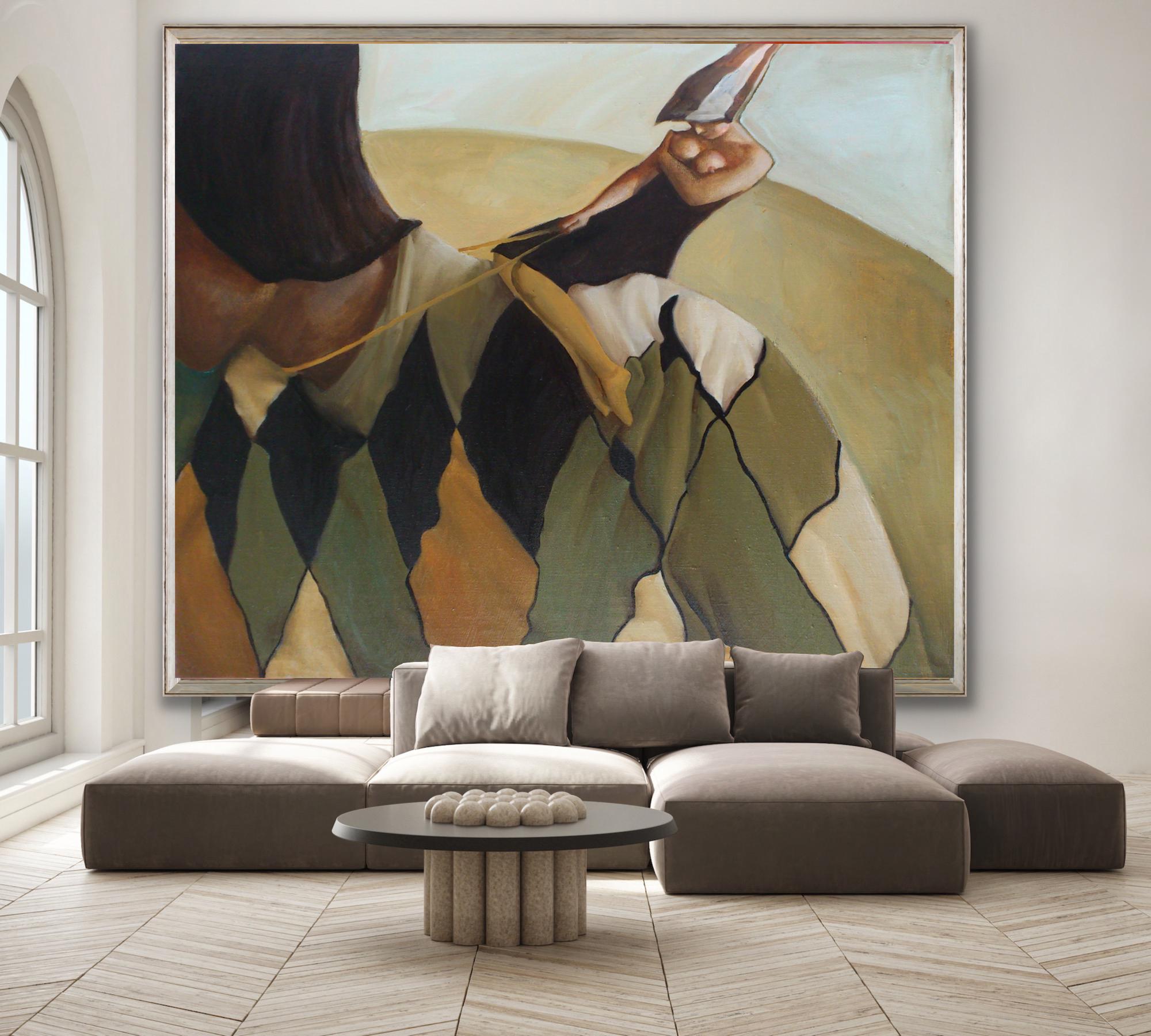 Rider - Surrealist Painting by Anastasia Aureum