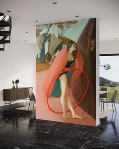 Pittura astratta di successo su tela, blu, espressionismo, XXI secolo