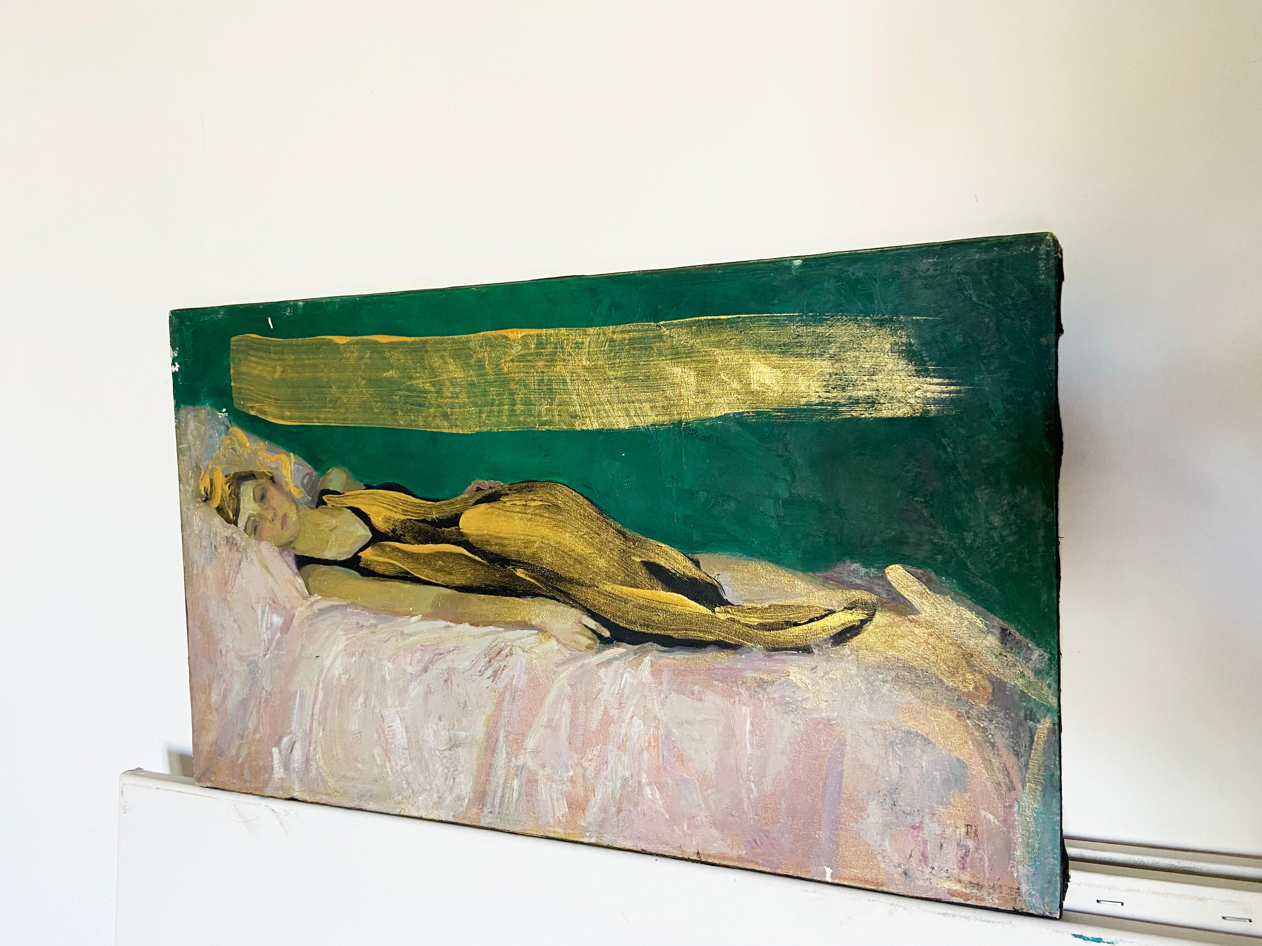 oil painting on  canvas
hand signed

one of a kind
ready to be hung on the well
no frame required 
unframed



