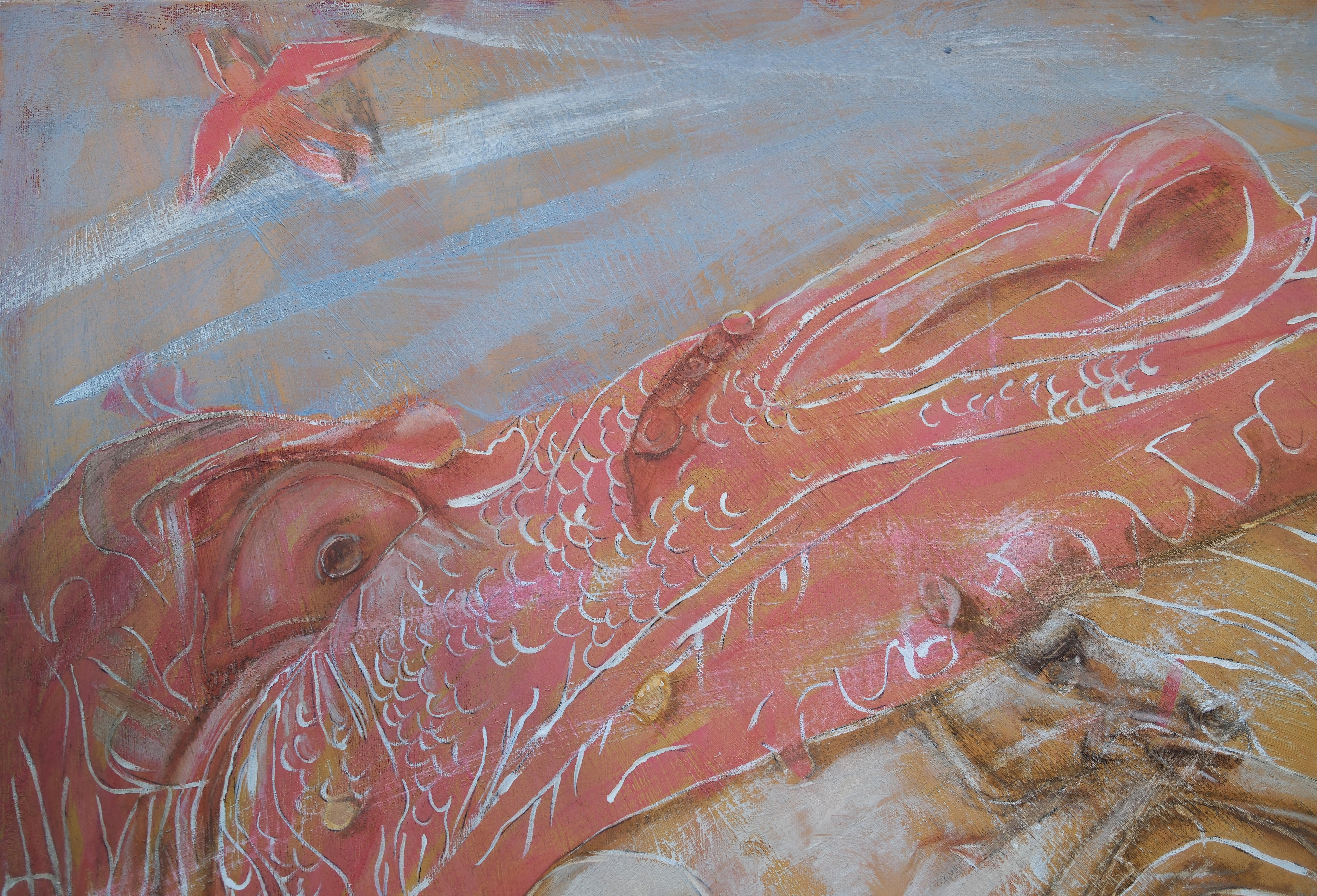 the circle of life - Marron Animal Painting par Anastasia Aureum