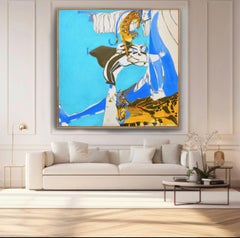 Tiramisu Painting in Realist Style, Oil and Acrylic on Canvas