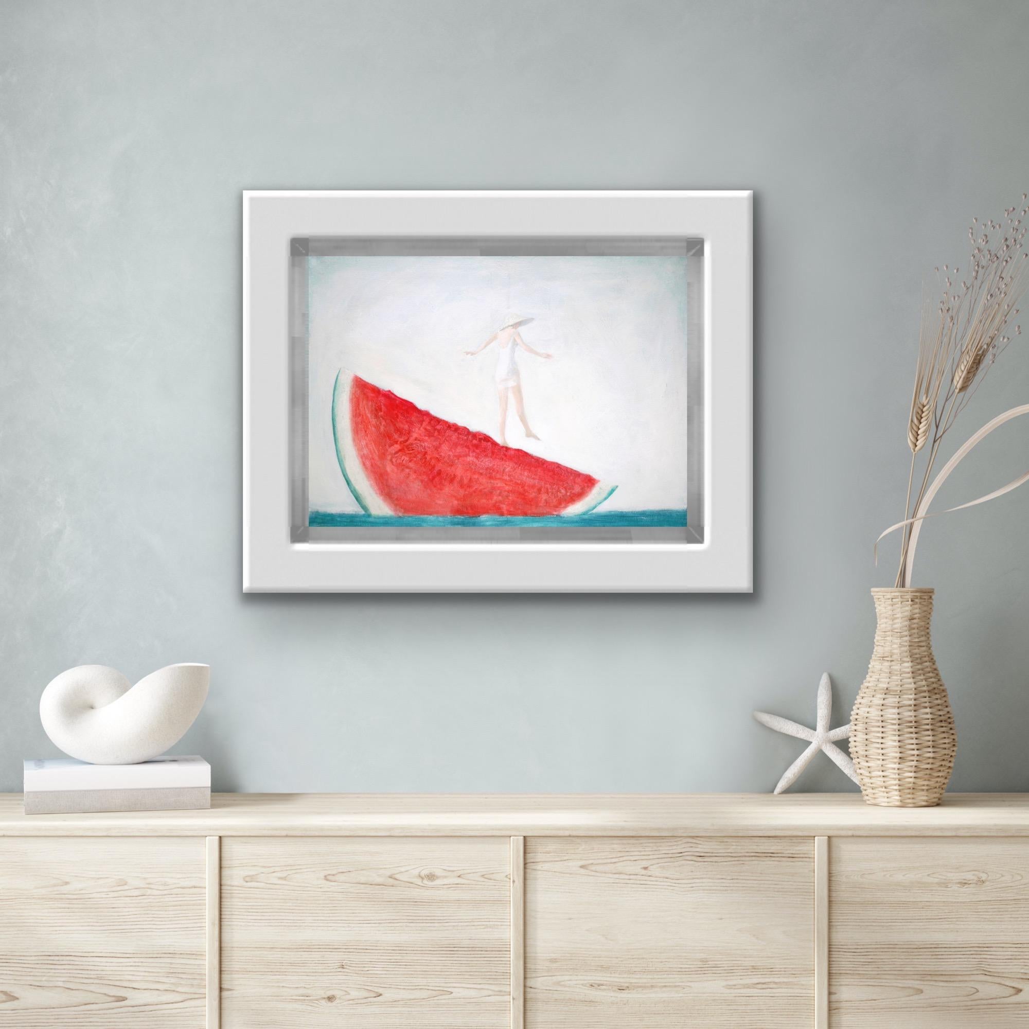 Aquarell-Wassermelonendruck Küchenkunst im Angebot 4