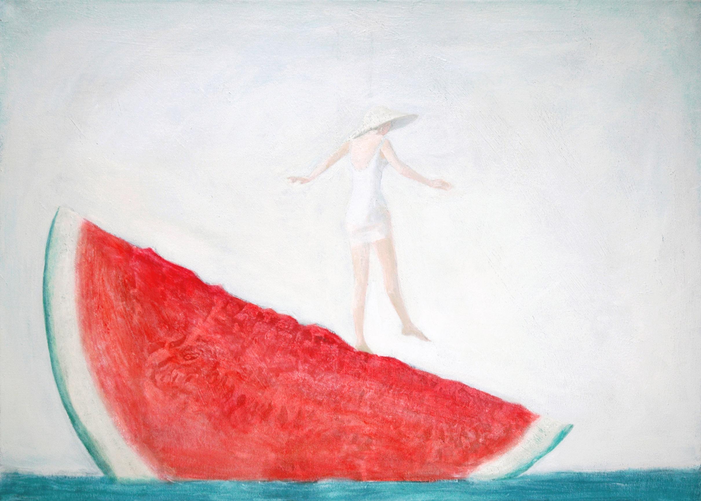 Aquarell-Wassermelonendruck Küchenkunst