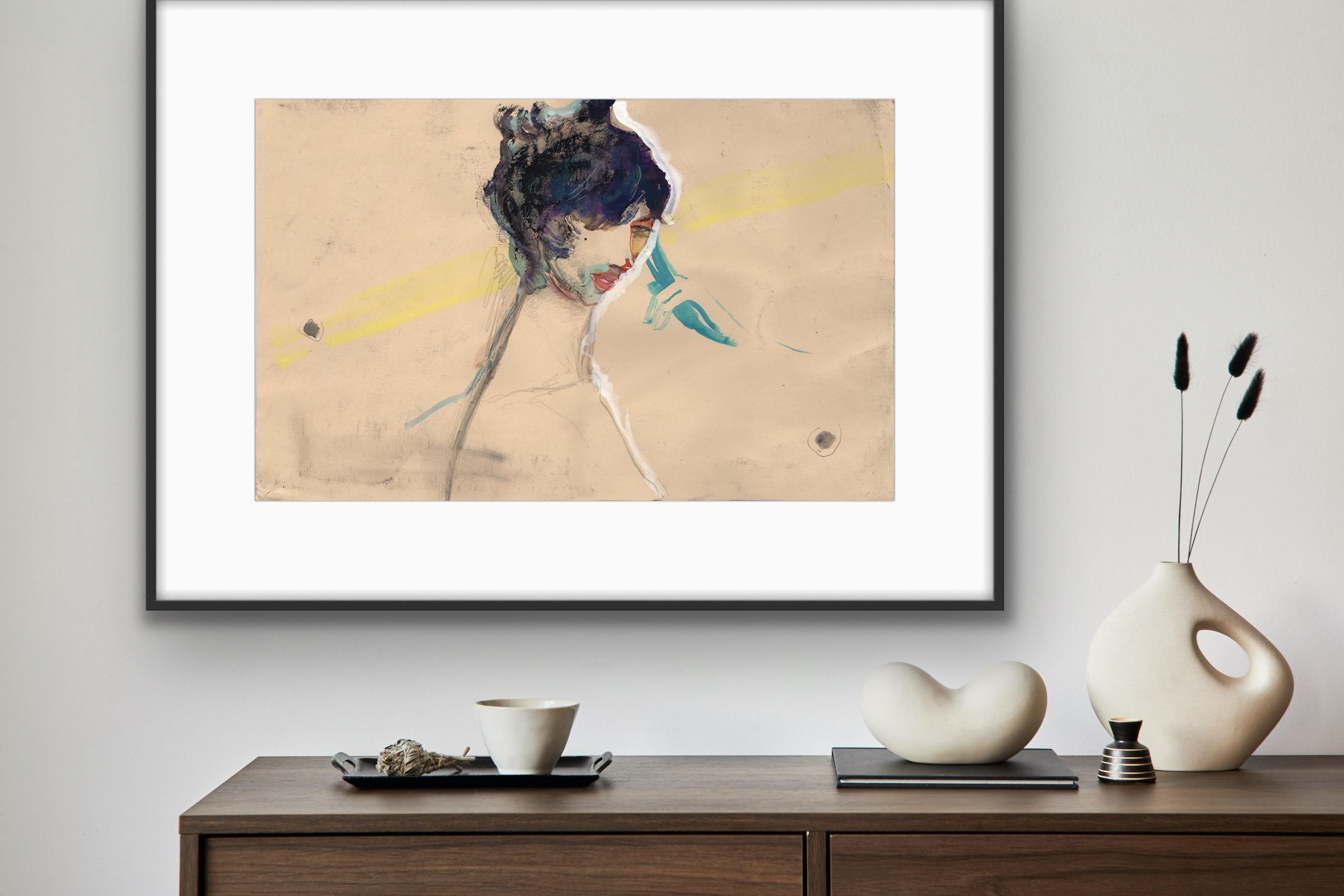 retrato Angie - Print Art Nouveau de Anastasia Aureum
