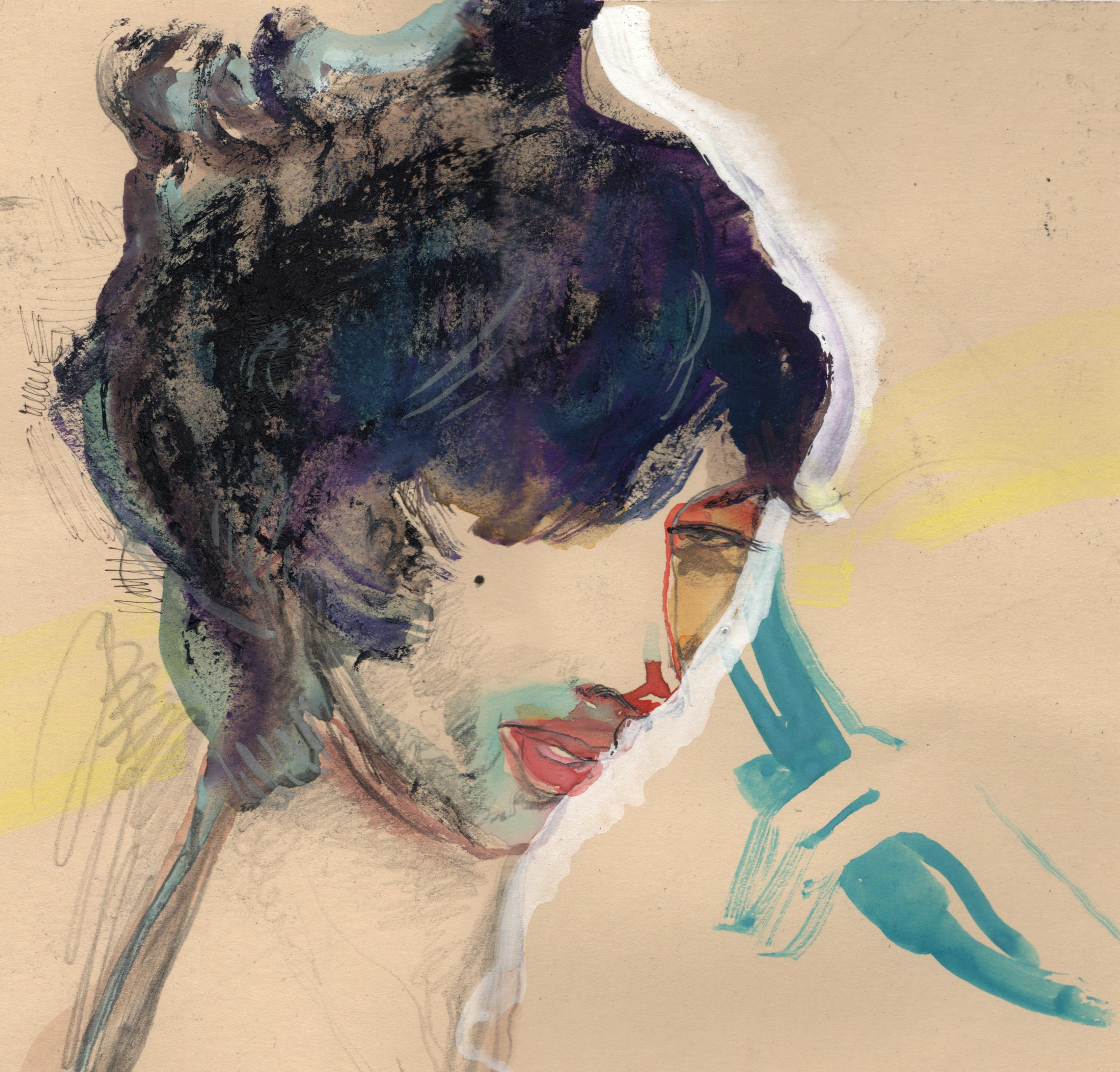 Angie imprimir retrato - Print de Anastasia Aureum