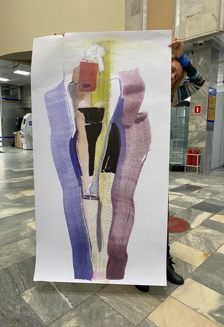 Anna print poster - Contemporary Print by Anastasia Aureum