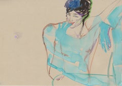 Blue Faun Print