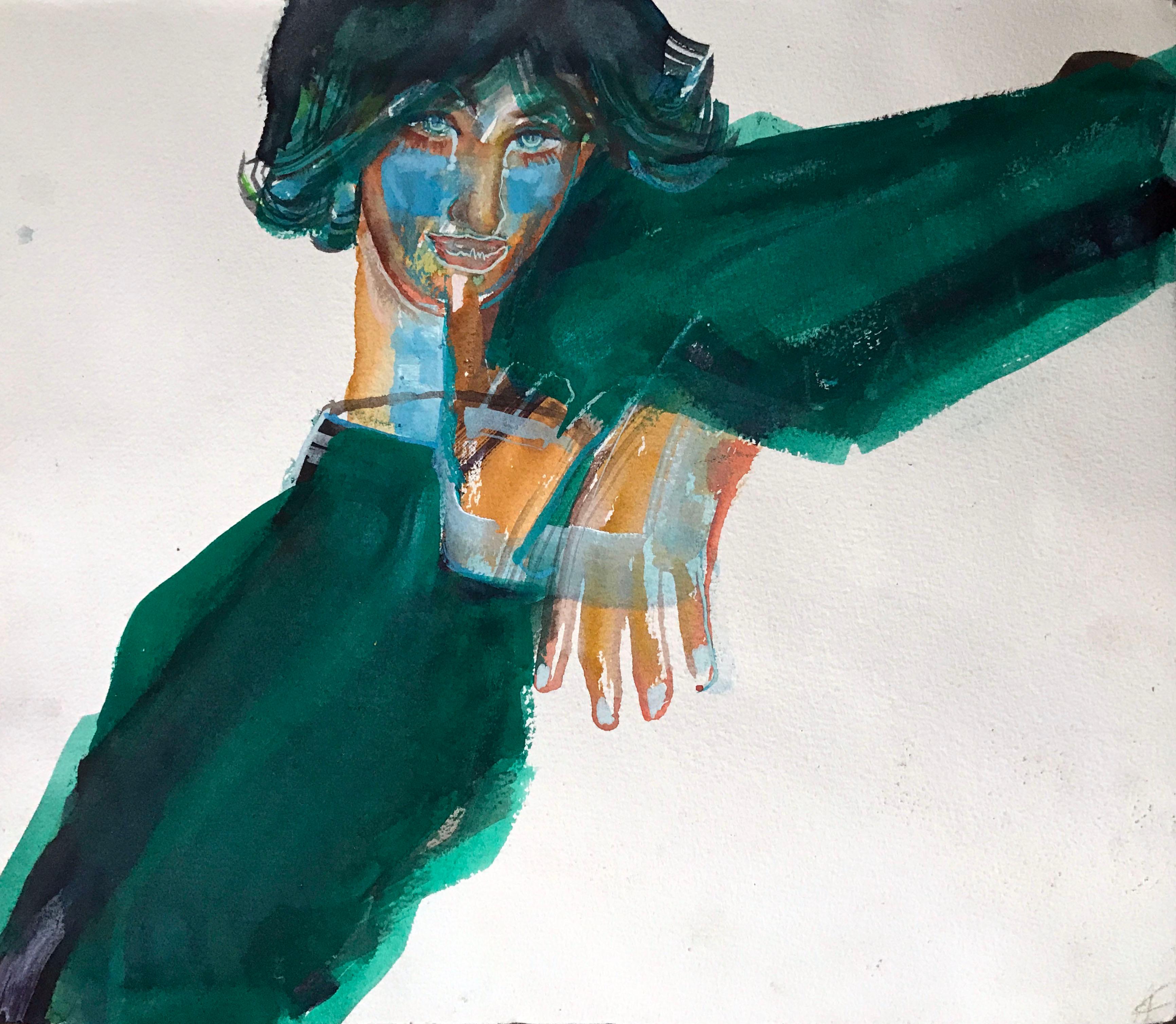 ritratto stampato Ragazzo smeraldo