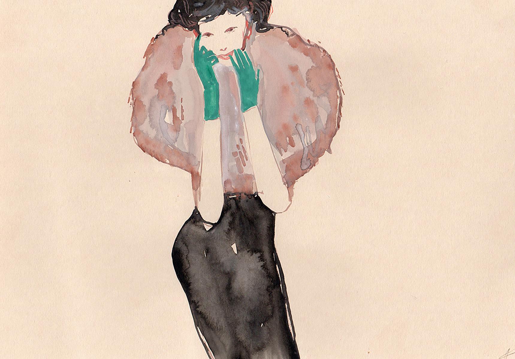 Figurative Print Anastasia Aureum - imprimer Emily