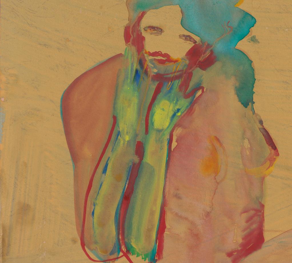 print poster girl - Brown Figurative Print by Anastasia Aureum