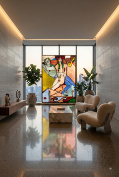 Original Stained Glass Window Lovers