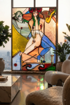 Original Stained Glass Window Lovers