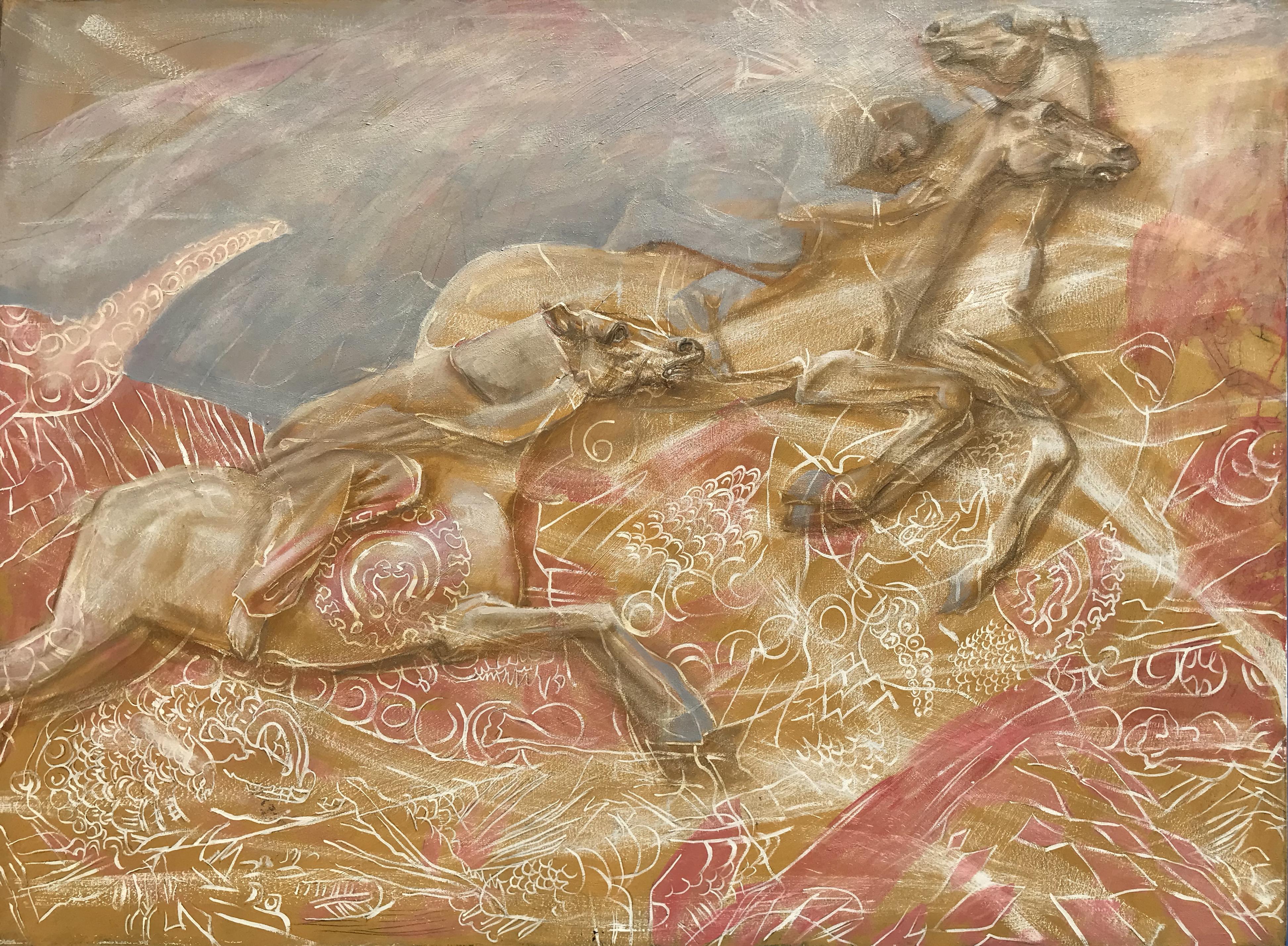 lovers on horses golden race For Sale 5