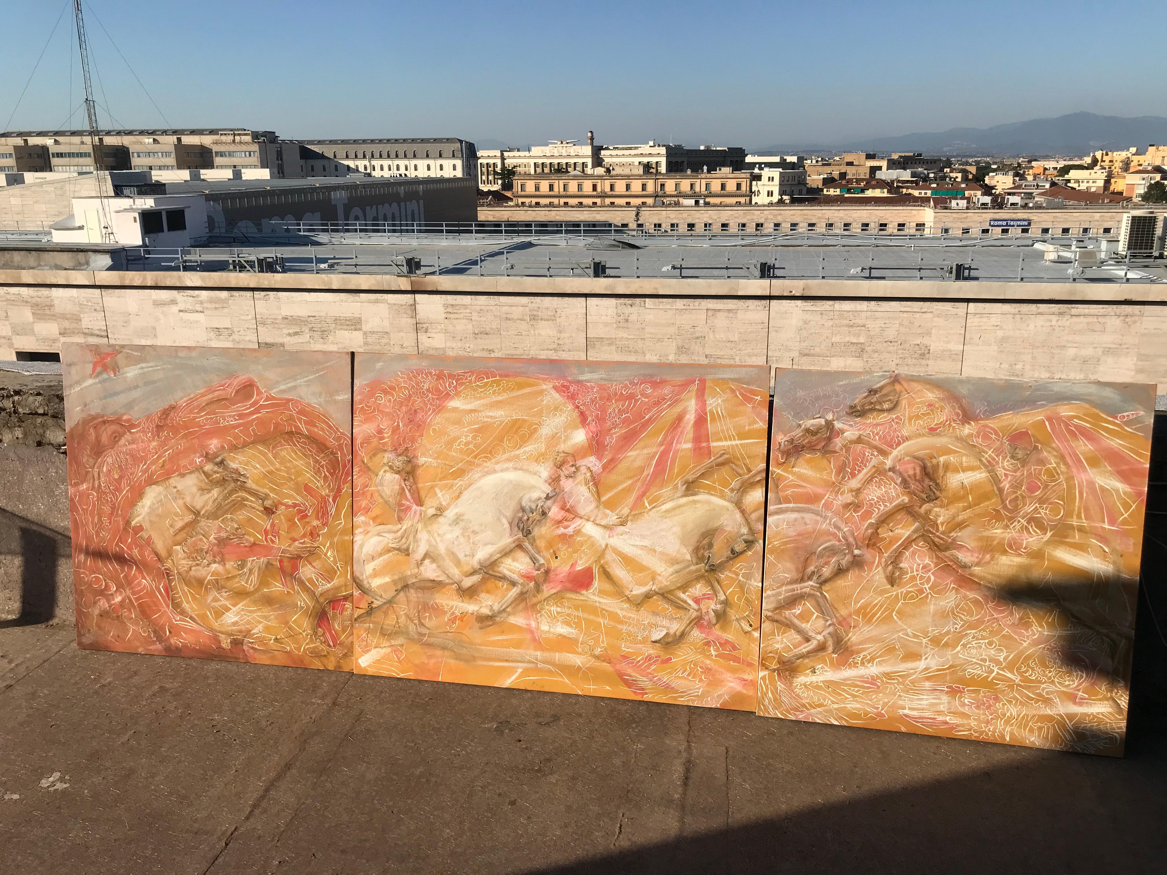 ANY custom charges/taxes etc.. ARE INCLUDED in the final price agreed.

The item is located in central Rome, Italy.
The painting will be shipped rolled

without stretcher bars, unframed.
It is possible to ship this item stretched and framed.
Please,