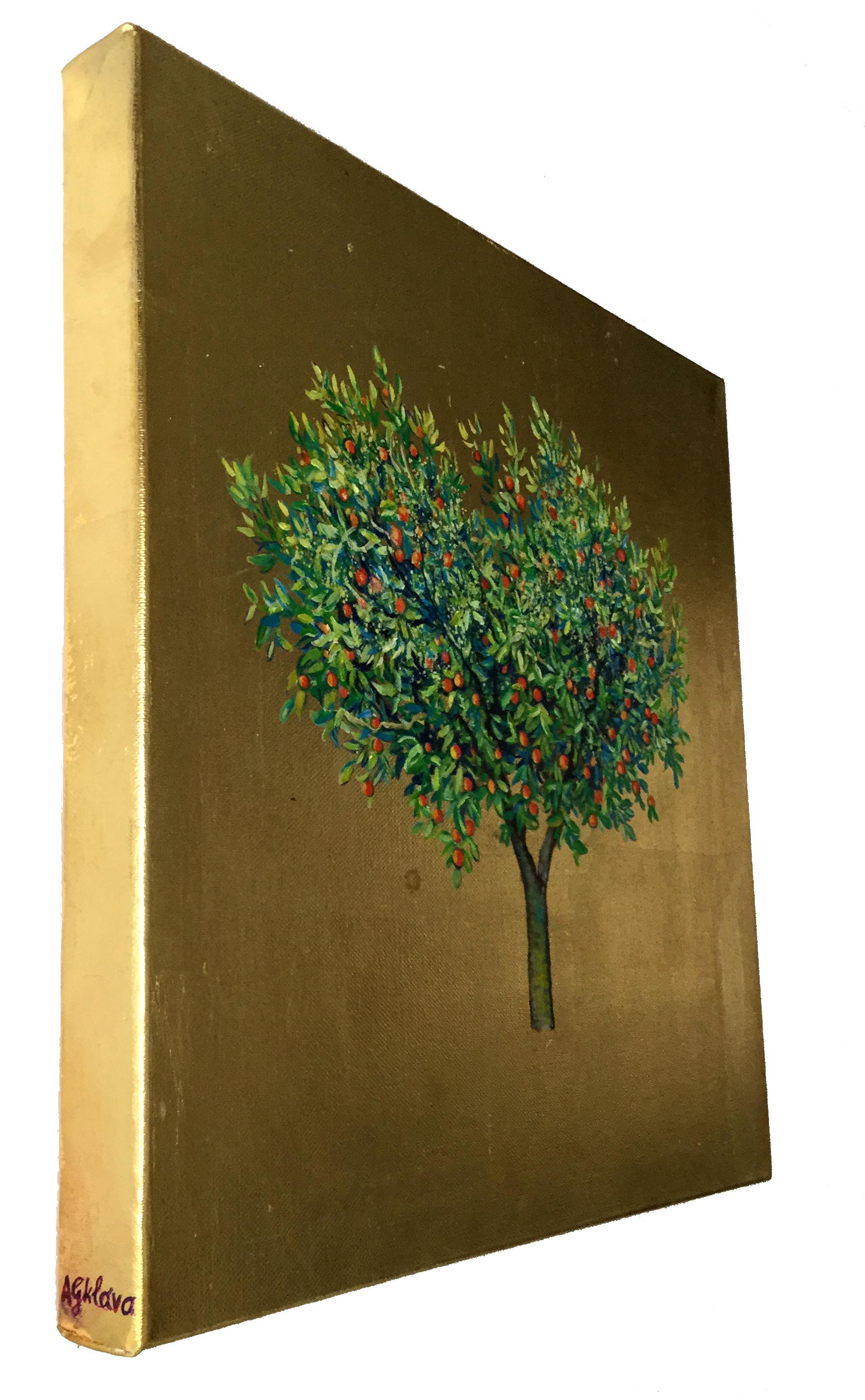 gold leaf tree painting