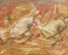Horses painting Golden race