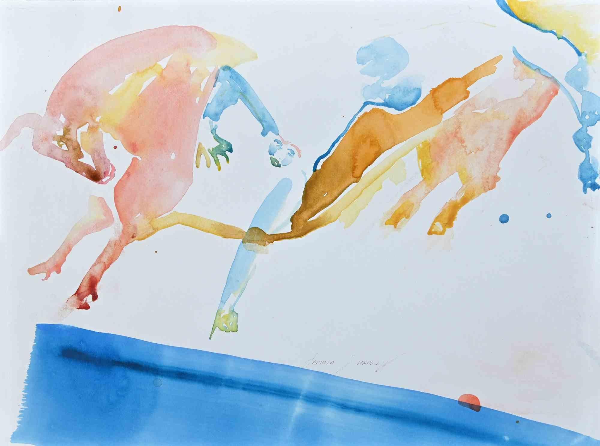 Vol en Beauf is an original watercolour realized by Anastasia Kurakina  Septembre 2018 to Paris.

The artwork is in good condition and with vivid colors.

Signature, titled and dated by the artist on the back.

Anastasia Kurakina is born in Moscow