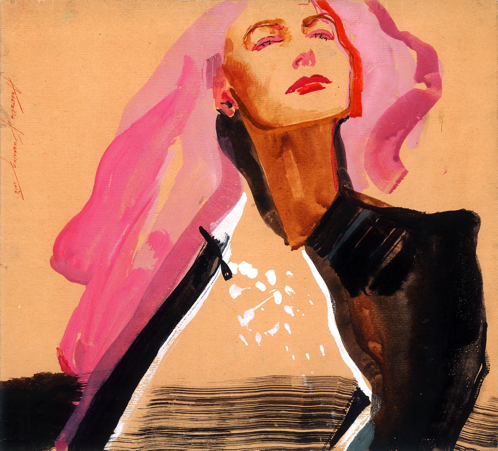   femelle  peinture sur papier glacé sur toile Diva - Print de Anastasia Kurakina