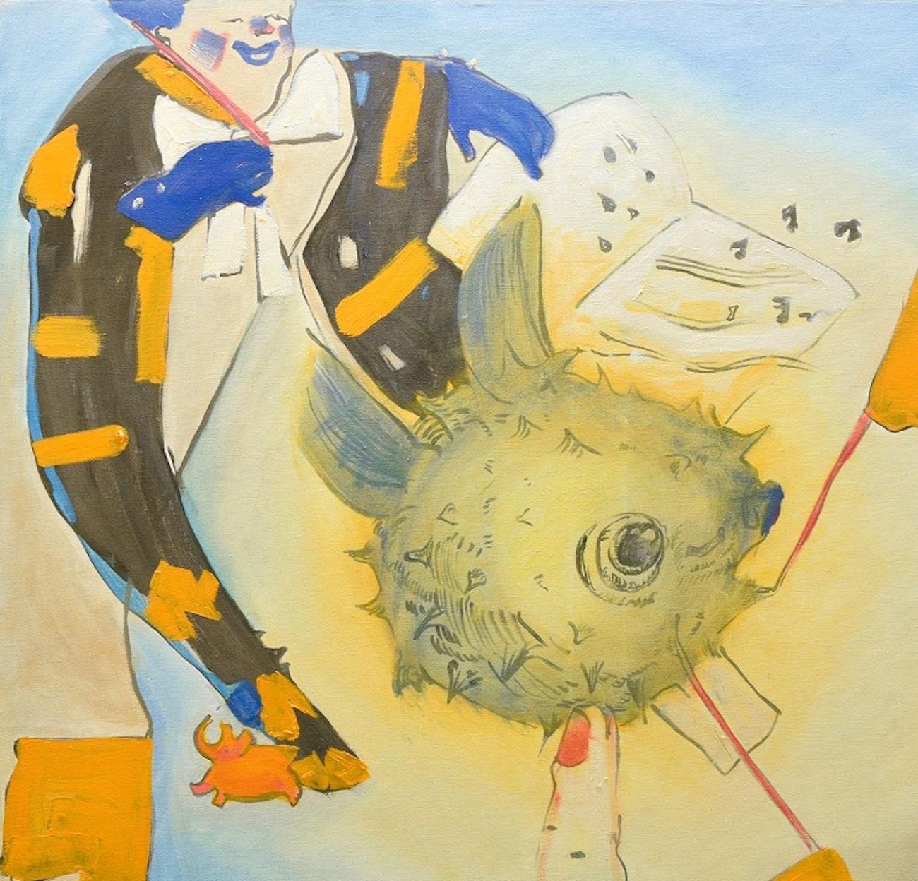 Clown - Huile sur toile originale d' Anastasia Kurakina - 2010 en vente 1