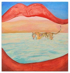 Mouth - Oil on Canvas by Anastasia Kurakina - 2000s