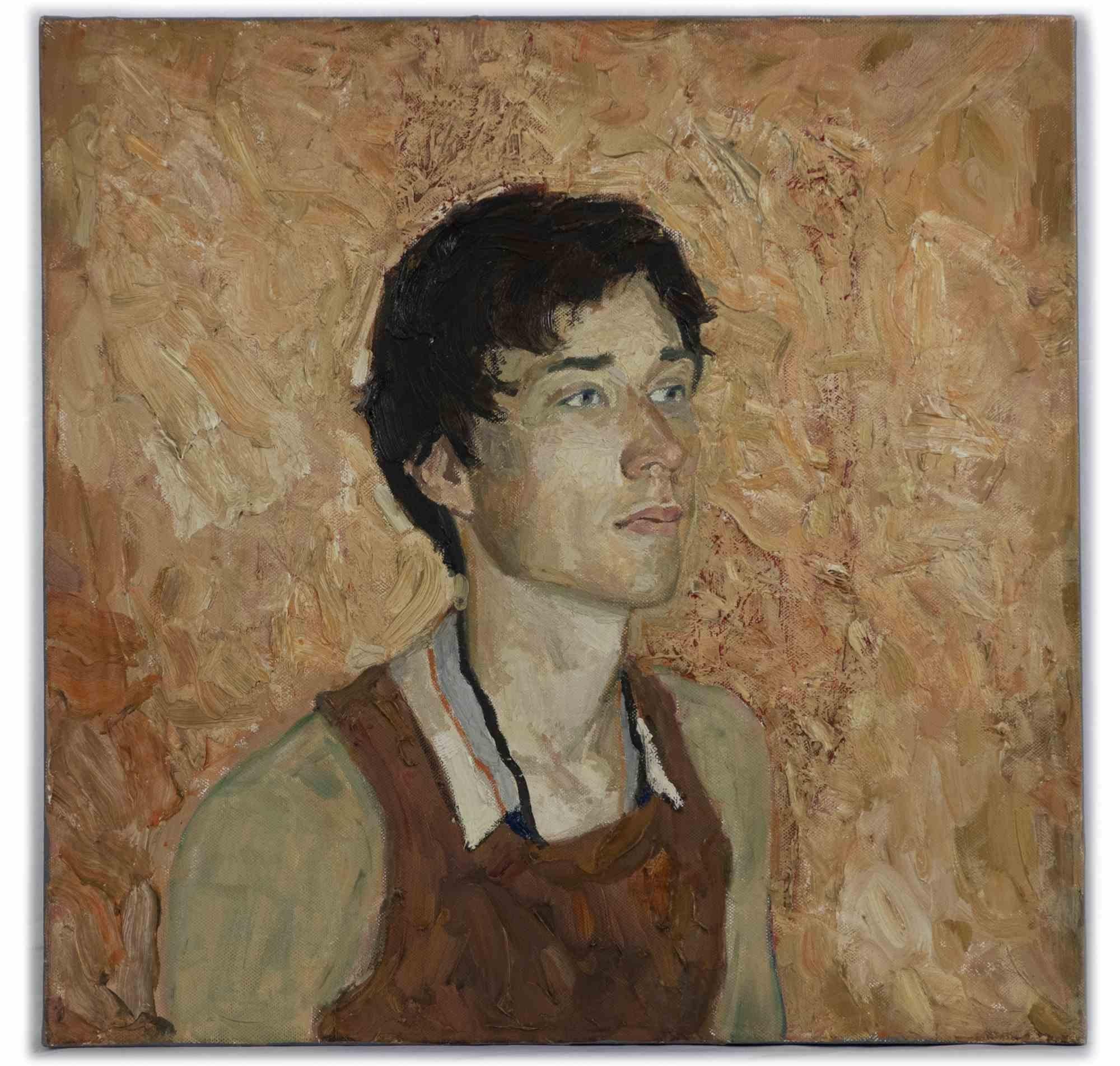 Porträt eines Jungen – Öl auf Leinwand von Anastasia Kurakina – 2010er Jahre