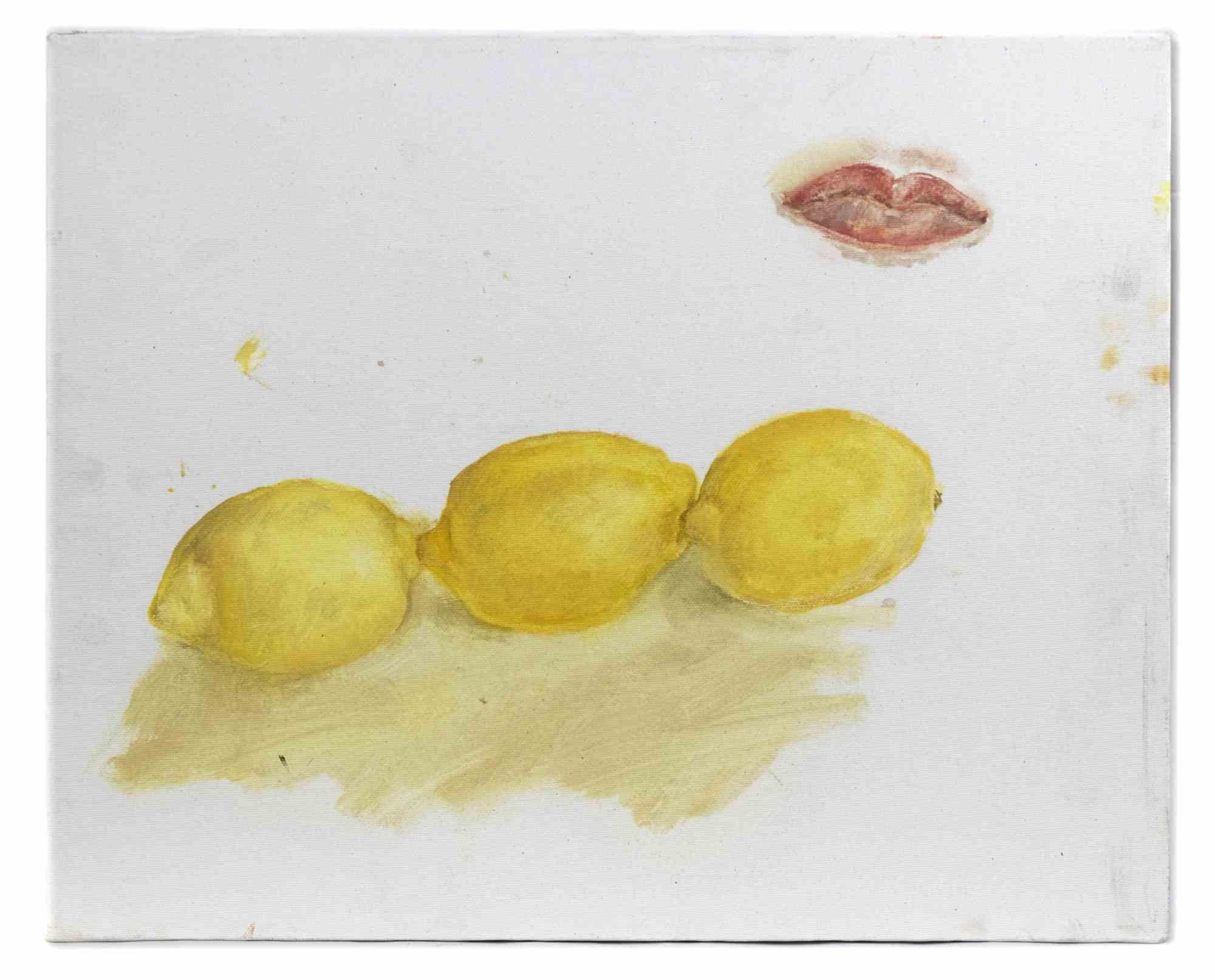Still life with lemons is an original contemporary artwork, realized in 2010s by the emerging artist Anastasia Kurakina.

Mixed colored oil painting on canvas.

Good conditions
