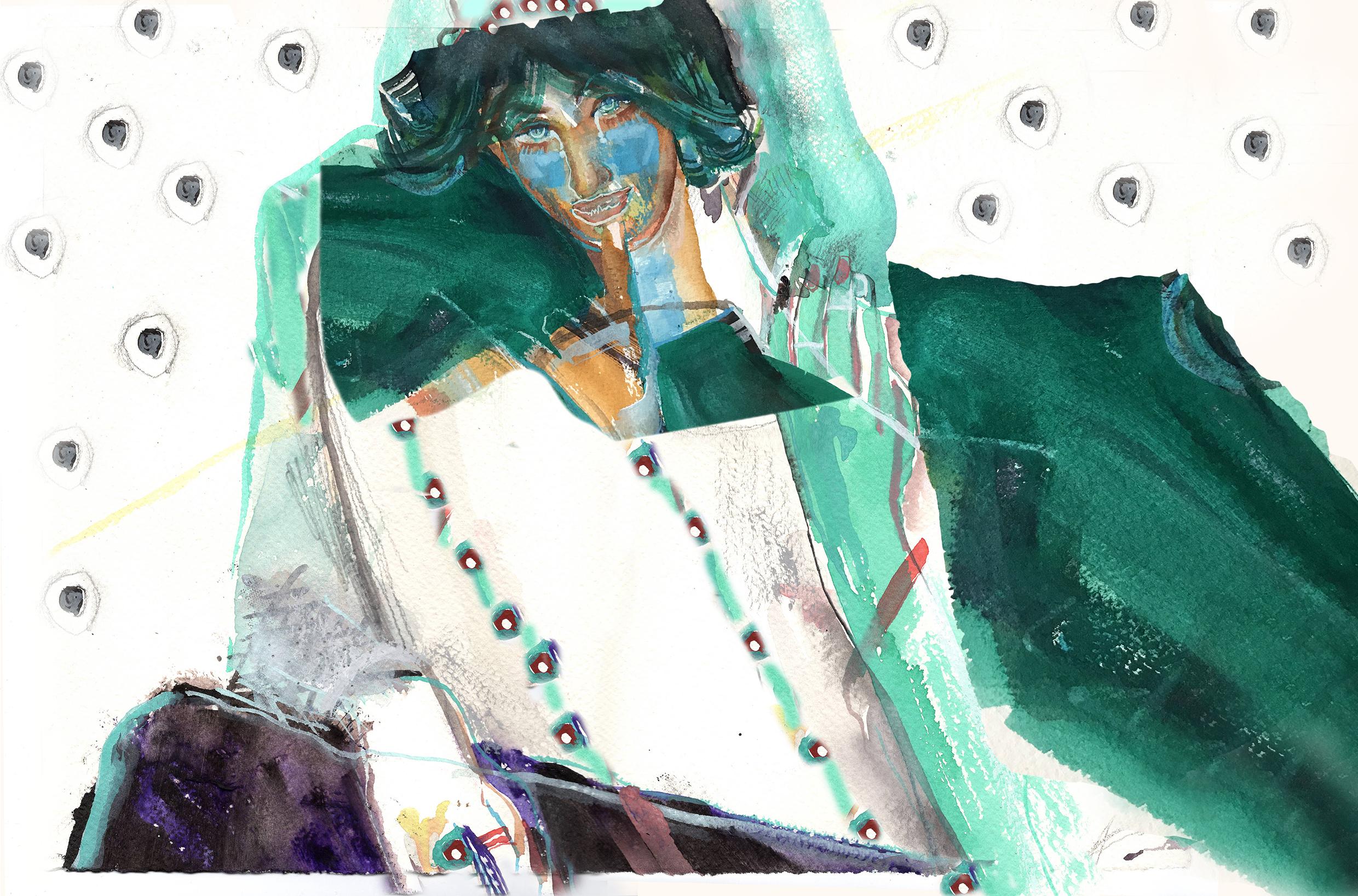 Anastasia Kurakina Portrait Print - Emerald Prince