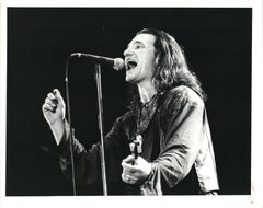 Bono Singing Passionately on Stage Vintage Original Photograph