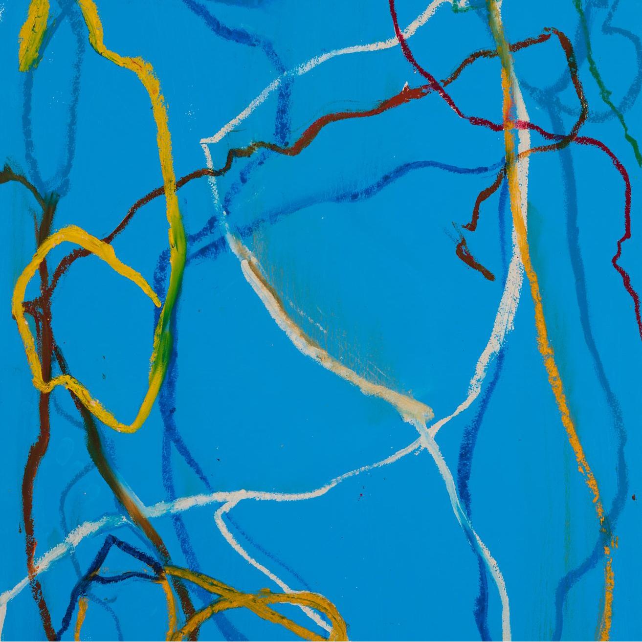 Automatic (blue, orange, white) - Contemporary Art by Anastasia Pelias